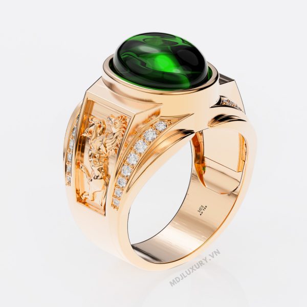 Nhẫn vàng nam phong thủy tuổi Ngọ – NNPT01