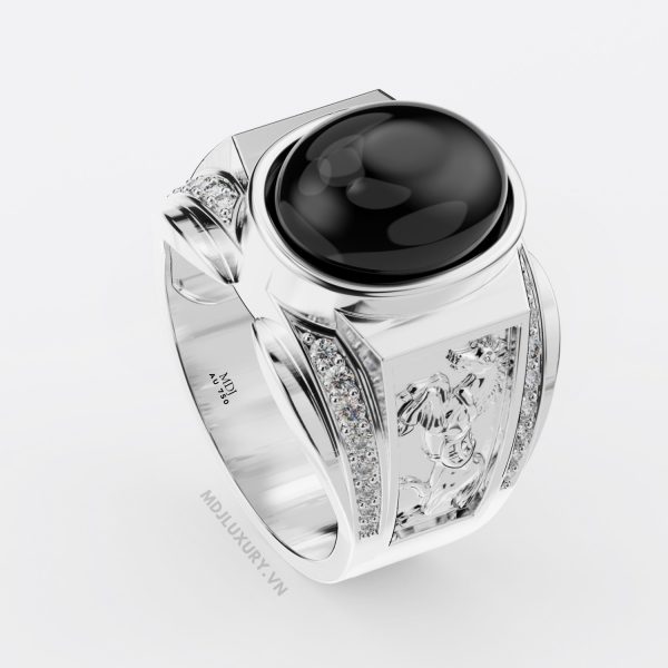 Nhẫn vàng nam phong thủy tuổi Ngọ – NNPT01