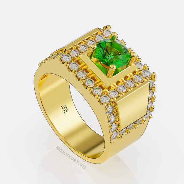 Nhẫn Nam kim cương MDJ vàng 18K NN116