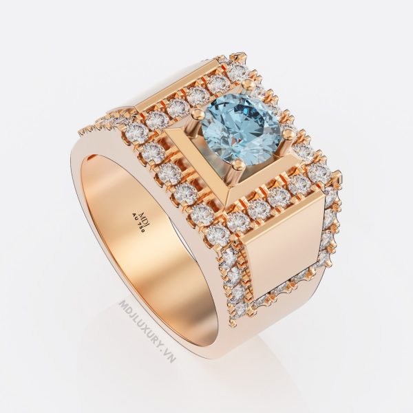 Nhẫn Nam kim cương MDJ vàng 18K NN116