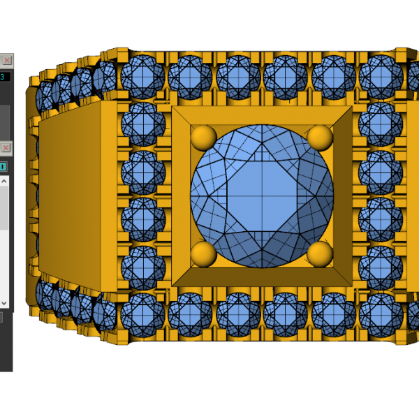 Nhẫn Nam kim cương MDJ vàng 18K NN116