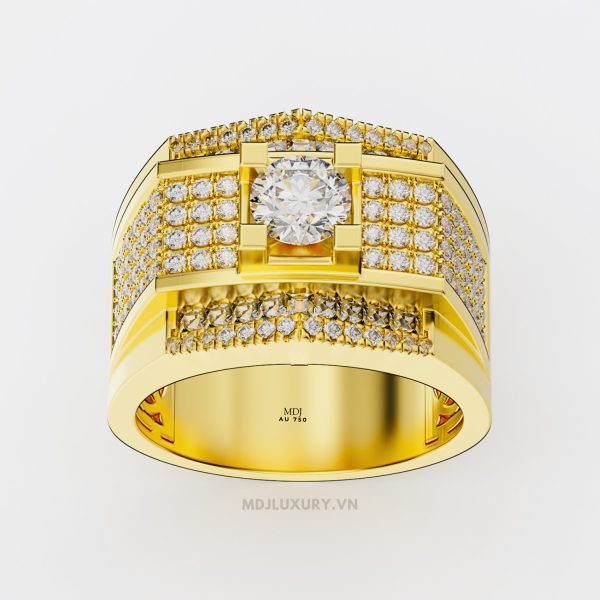 Nhẫn vàng nam đá Shapphire NN123