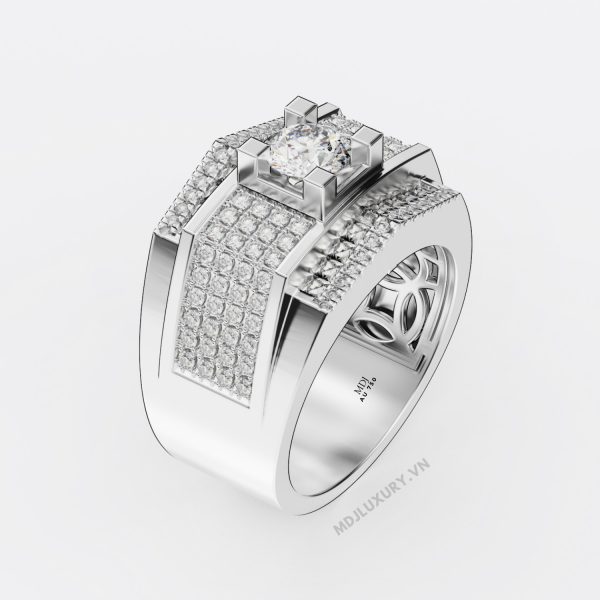 Nhẫn vàng nam đá Shapphire NN123