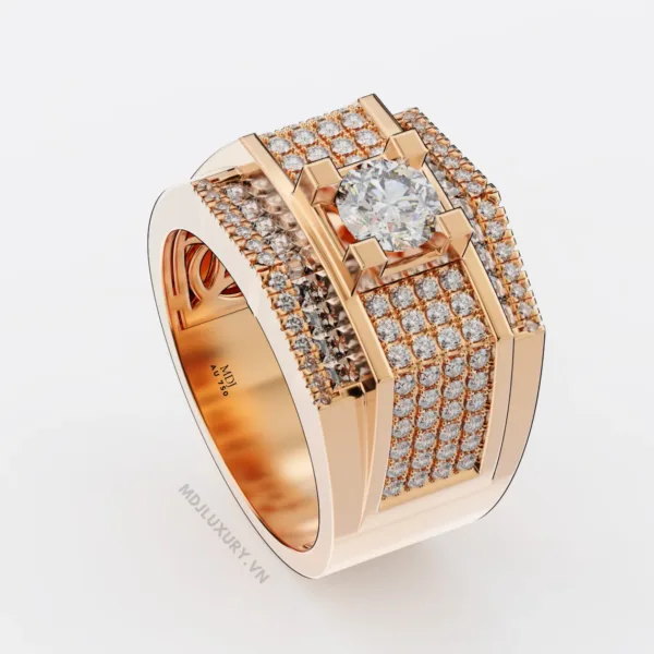Nhẫn vàng nam đá Shapphire NN123