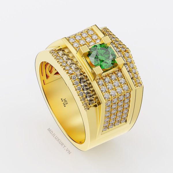 Nhẫn vàng nam đá Shapphire NN123