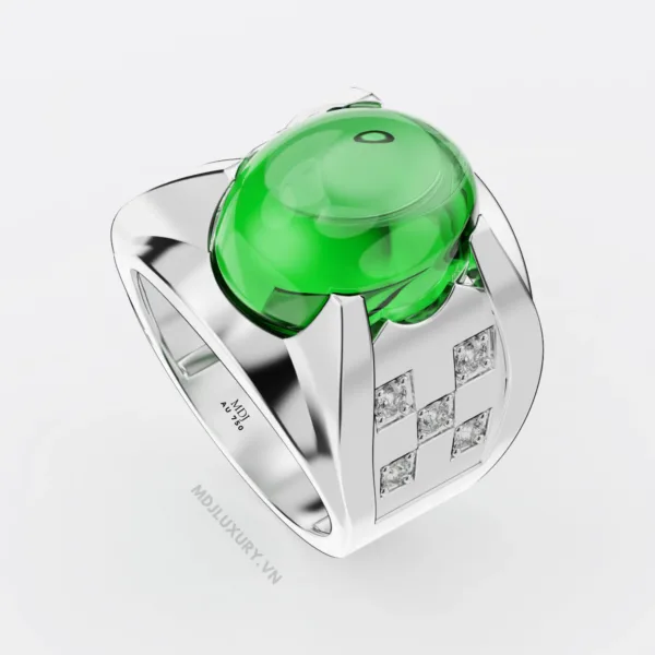 Nhẫn vàng nam đá Sapphire thiên nhiên NN158