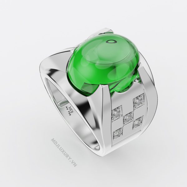 Nhẫn vàng nam đá Sapphire thiên nhiên NN158