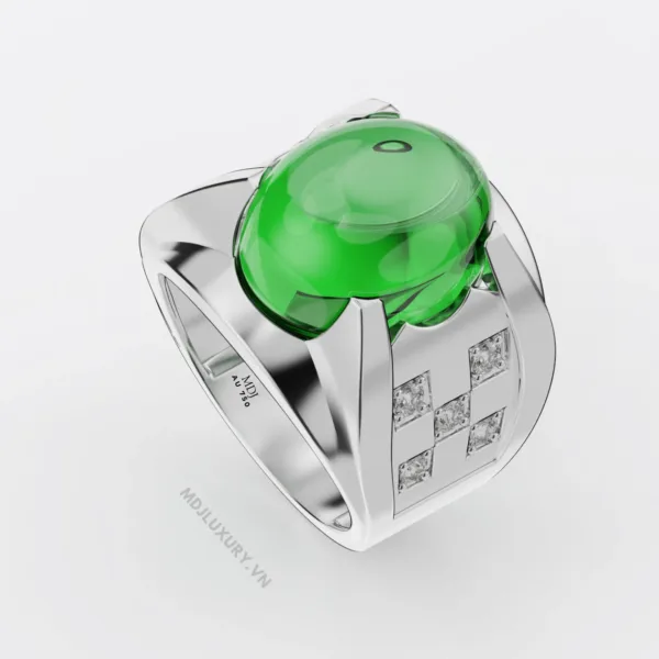 Nhẫn vàng nam đá Sapphire thiên nhiên NN158