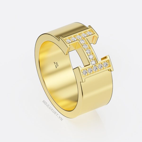 Nhẫn vàng nam chữ H NN176