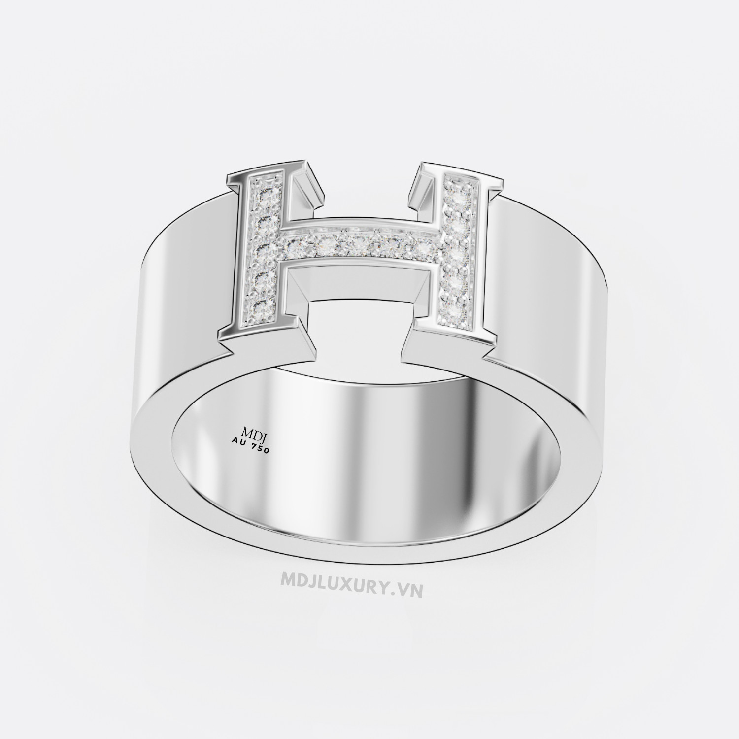 Nhẫn vàng nam chữ H NN176