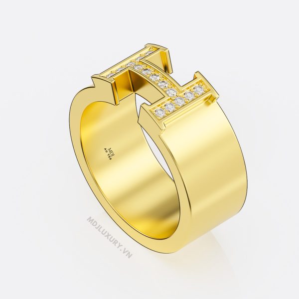 Nhẫn vàng nam chữ H NN176