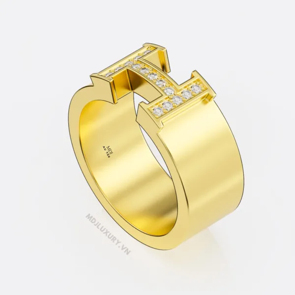 Nhẫn vàng nam chữ H NN176