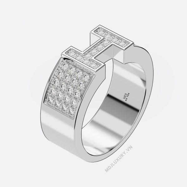Nhẫn vàng nam chữ H NN178
