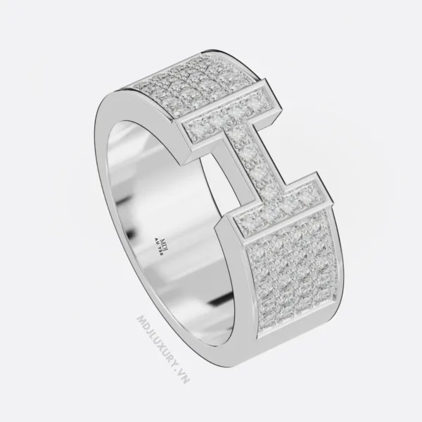 Nhẫn vàng nam chữ H NN178