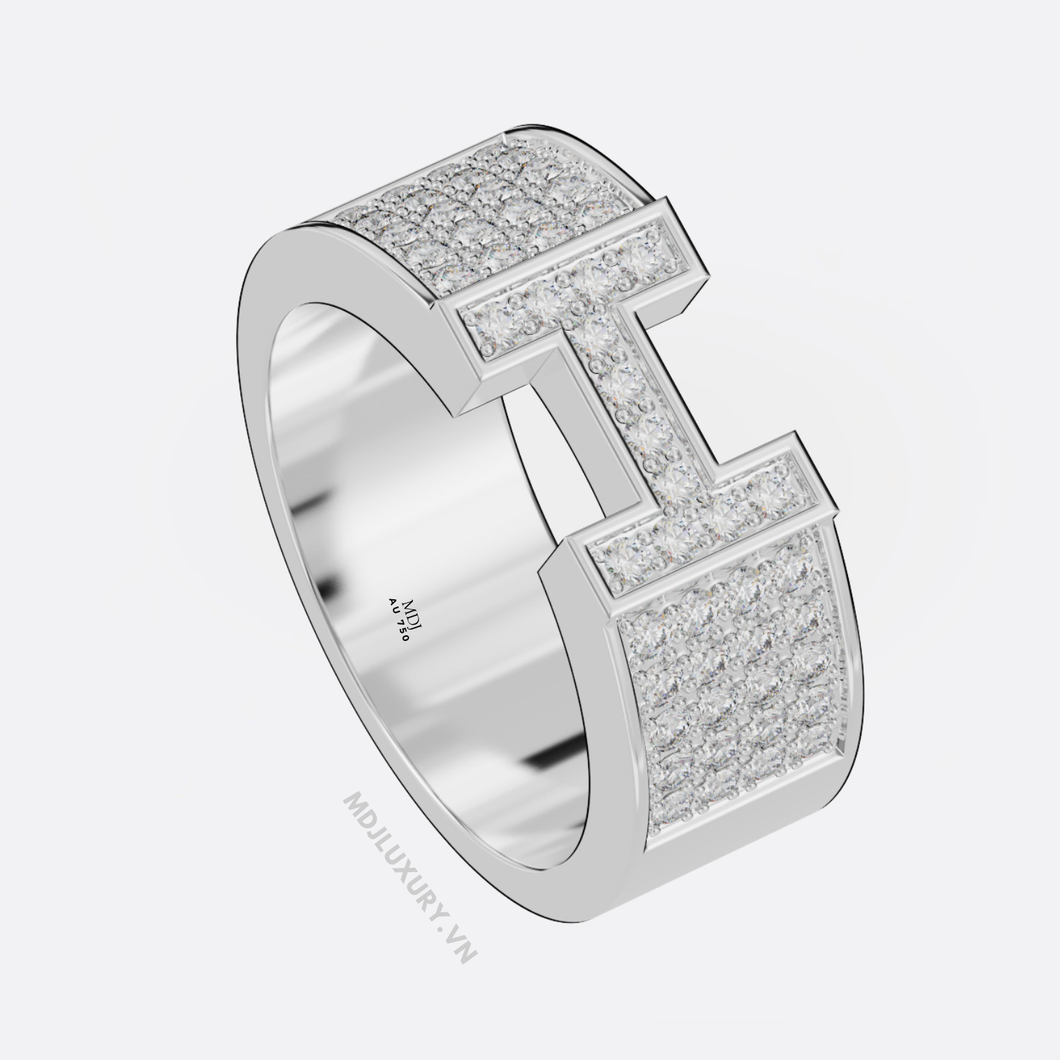 Nhẫn vàng nam chữ H NN178