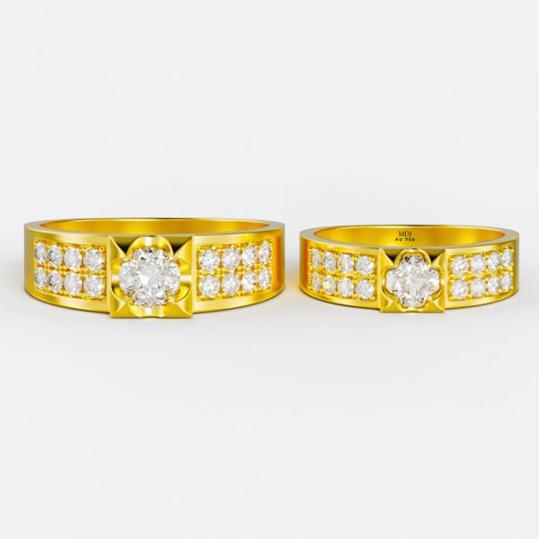 Nhẫn cưới vàng tây đẹp NC07