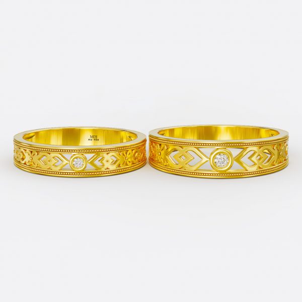 Nhẫn cưới vàng 10K Đẹp NC09