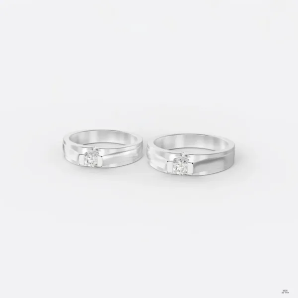 Nhẫn Cưới Vàng Hồng 18K NC172