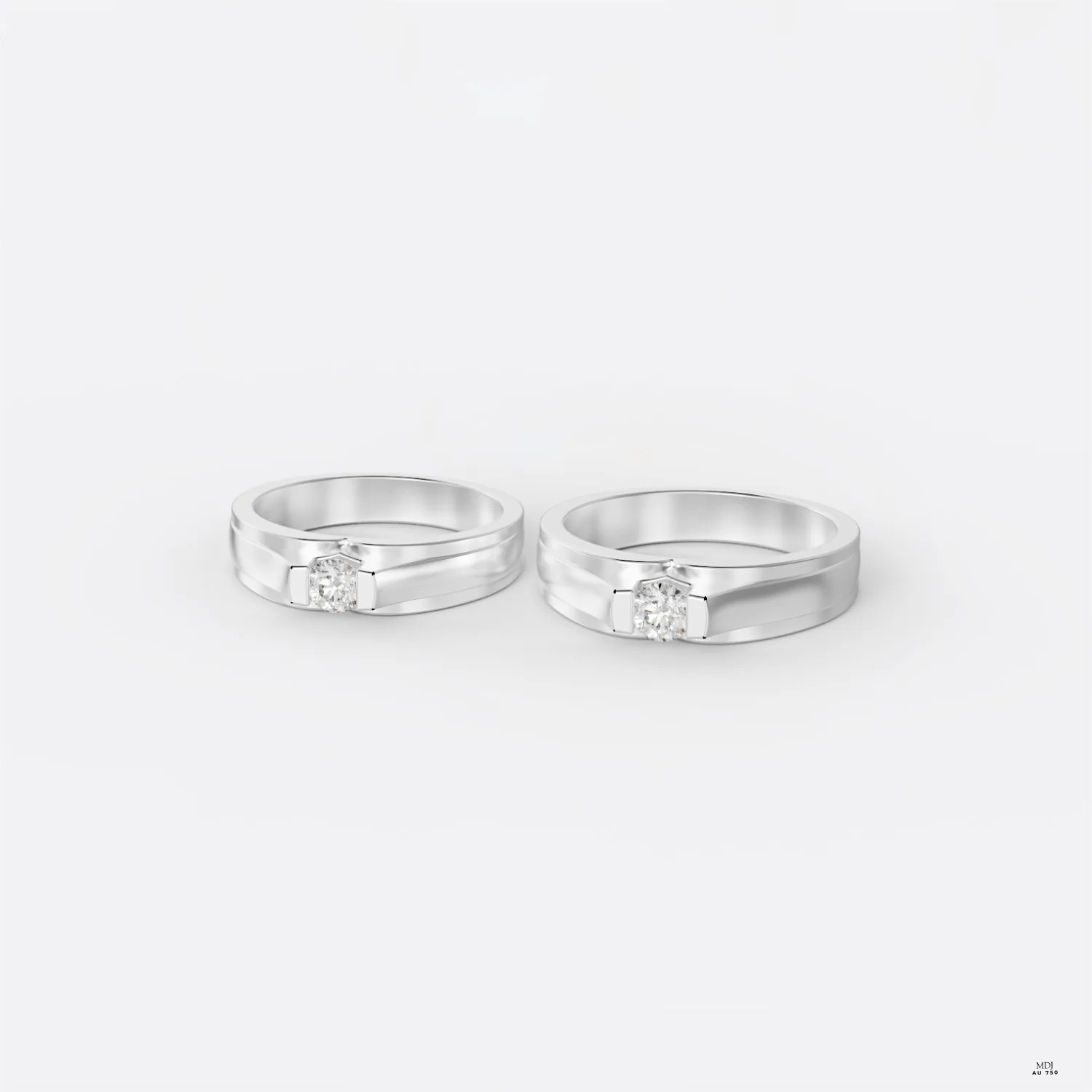 Nhẫn Cưới Vàng Hồng 18K NC172
