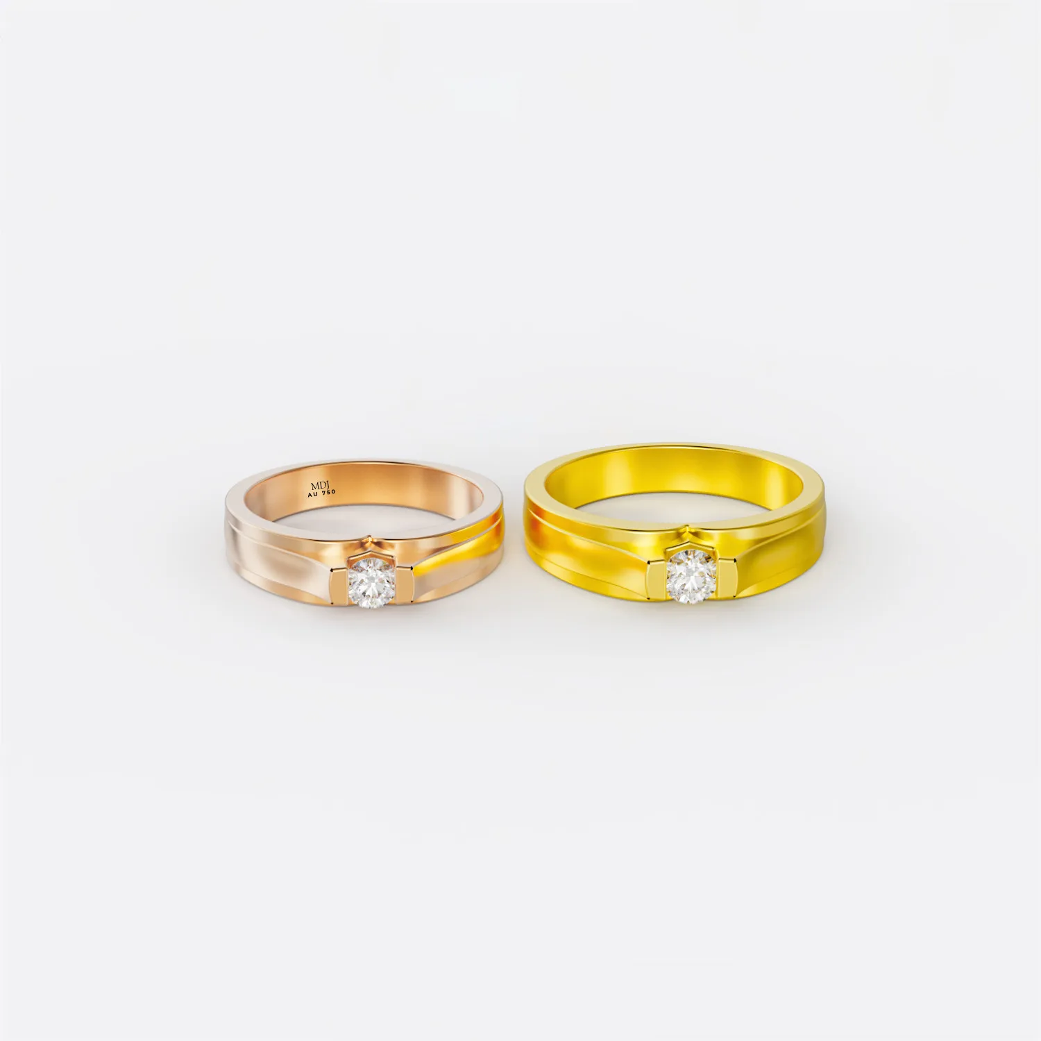 Nhẫn Cưới Vàng Hồng 18K NC172