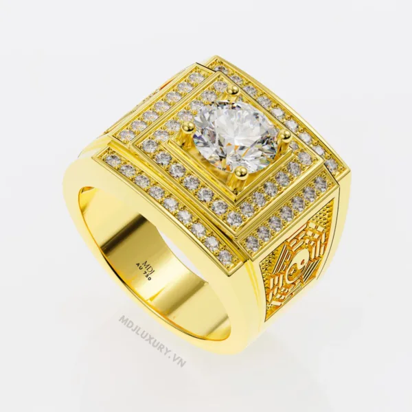 Nhẫn Vàng Nam 18K – Nhẫn Nam vàng trắng NN205