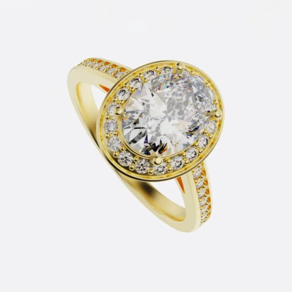 Nhẫn Đính Hôn Vàng Trắng 14K - 18K NNU56