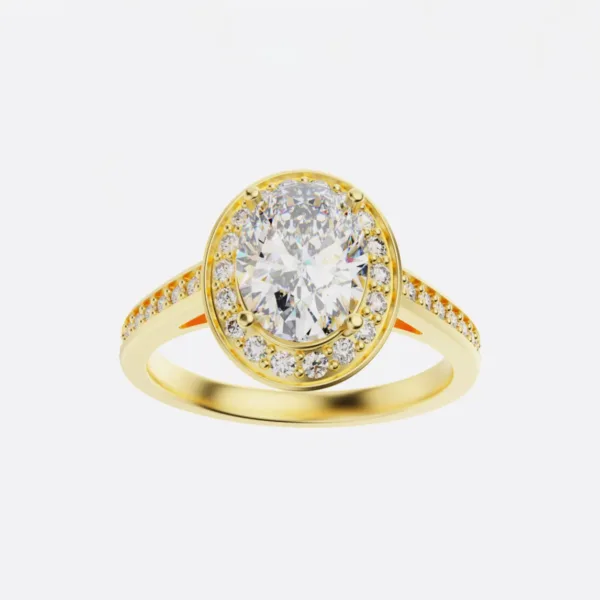 Nhẫn Đính Hôn Vàng Trắng 14K - 18K NNU56