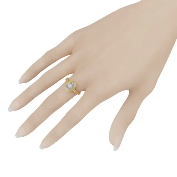 Nhẫn Đính Hôn Vàng Trắng 14K - 18K NNU56