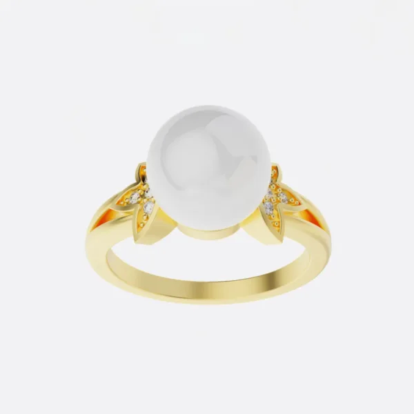 Nhẫn Nữ Vàng 18K Ngọc Trai Thiên Nhiên NNU59