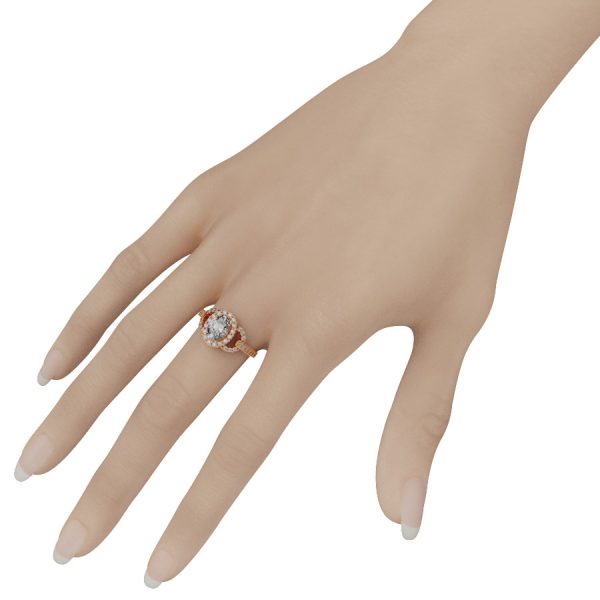 Nhẫn Vàng 18K Nữ Cao Cấp - Nhẫn Đính Hôn NNU63