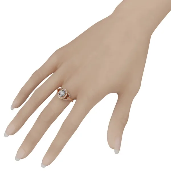 Nhẫn Vàng 18K Nữ Cao Cấp - Nhẫn Đính Hôn NNU63