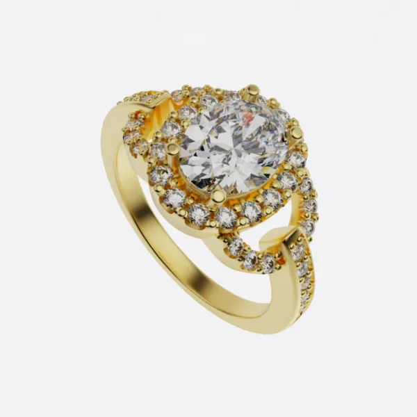 Nhẫn Vàng 18K Nữ Cao Cấp - Nhẫn Đính Hôn NNU63