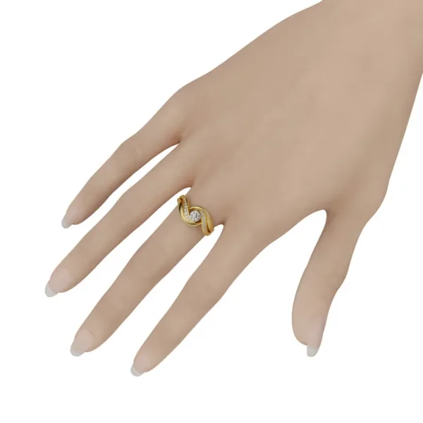 Nhẫn vàng nữ 18K - Nhẫn Đính Hôn 18K MDJ NNU65