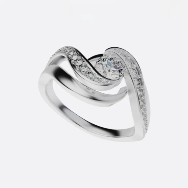 Nhẫn vàng nữ 18K - Nhẫn Đính Hôn 18K MDJ NNU65