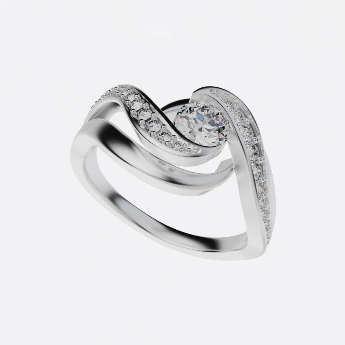 Nhẫn vàng nữ 18K - Nhẫn Đính Hôn 18K MDJ NNU65