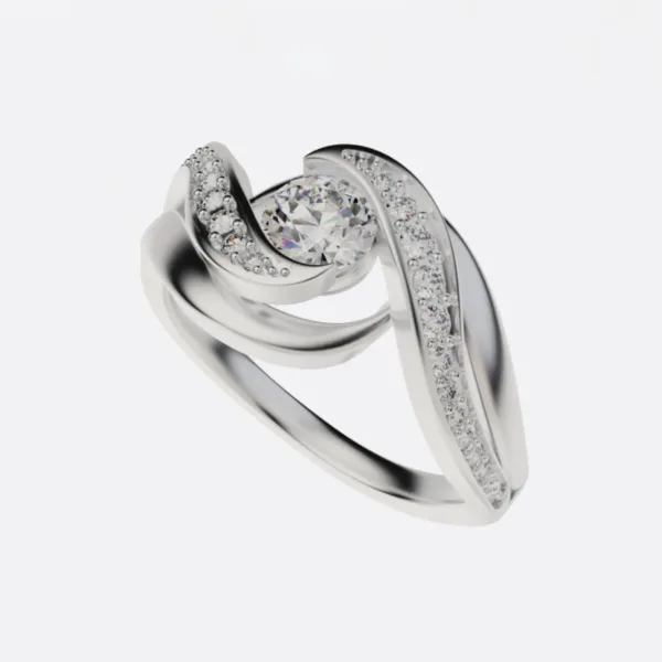 Nhẫn vàng nữ 18K - Nhẫn Đính Hôn 18K MDJ NNU65