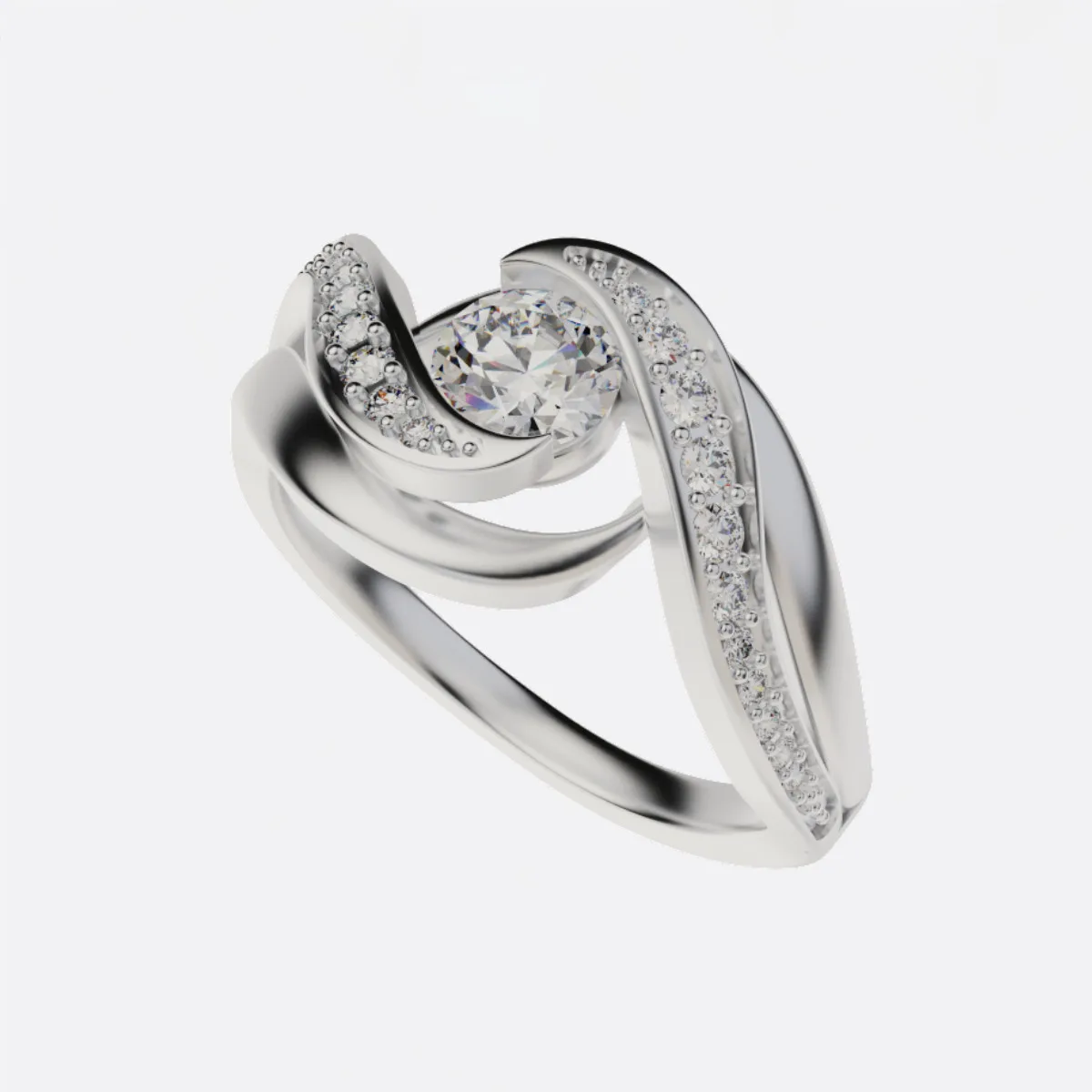 Nhẫn vàng nữ 18K - Nhẫn Đính Hôn 18K MDJ NNU65