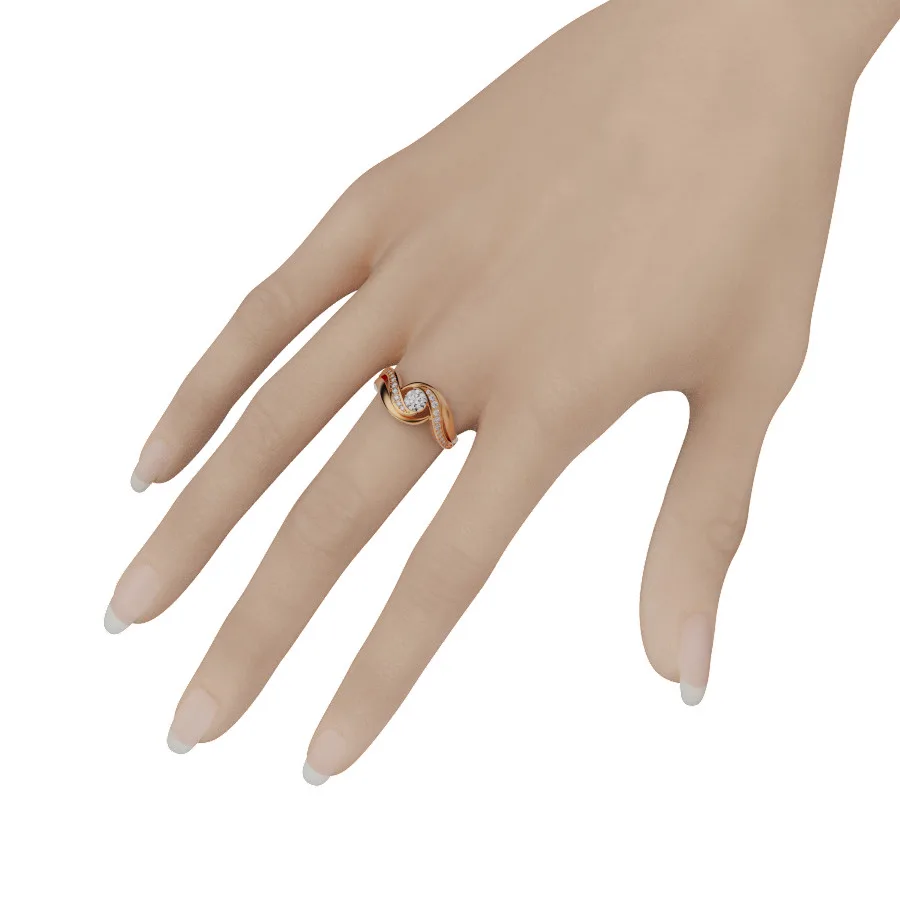 Nhẫn vàng nữ 18K - Nhẫn Đính Hôn 18K MDJ NNU65