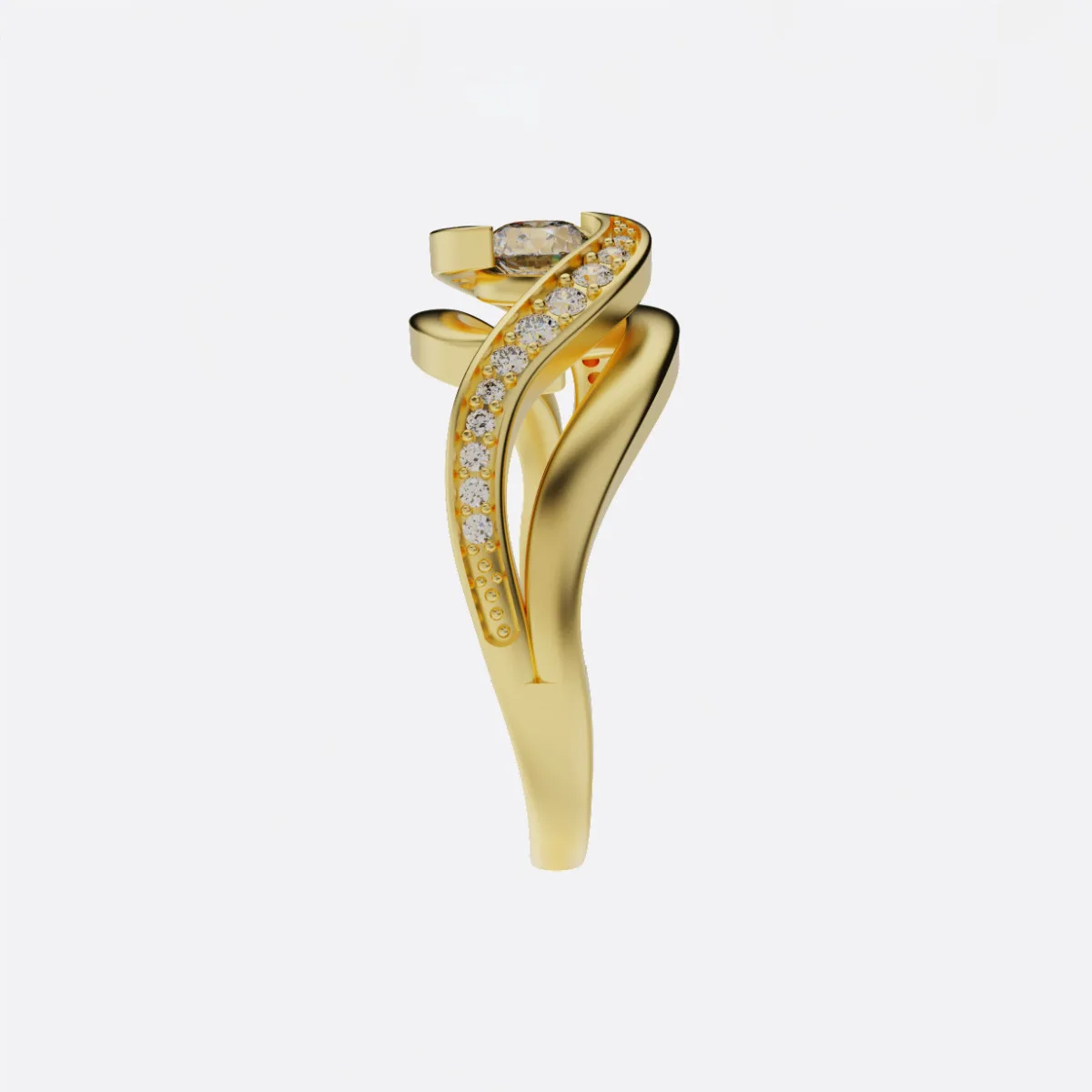 Nhẫn vàng nữ 18K - Nhẫn Đính Hôn 18K MDJ NNU65