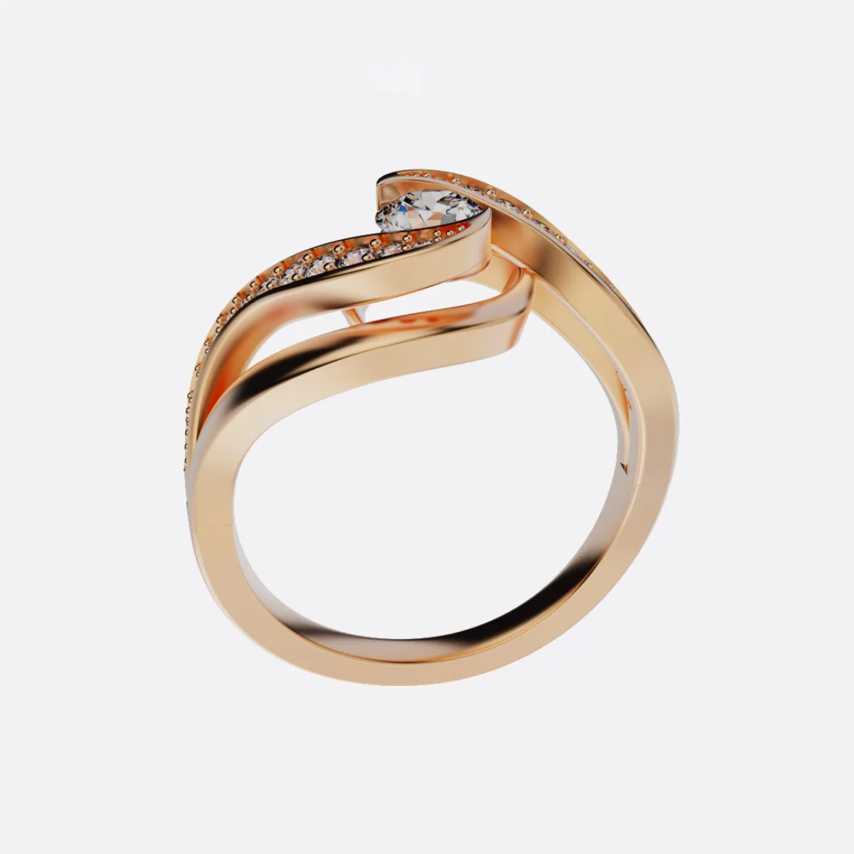 Nhẫn vàng nữ 18K - Nhẫn Đính Hôn 18K MDJ NNU65