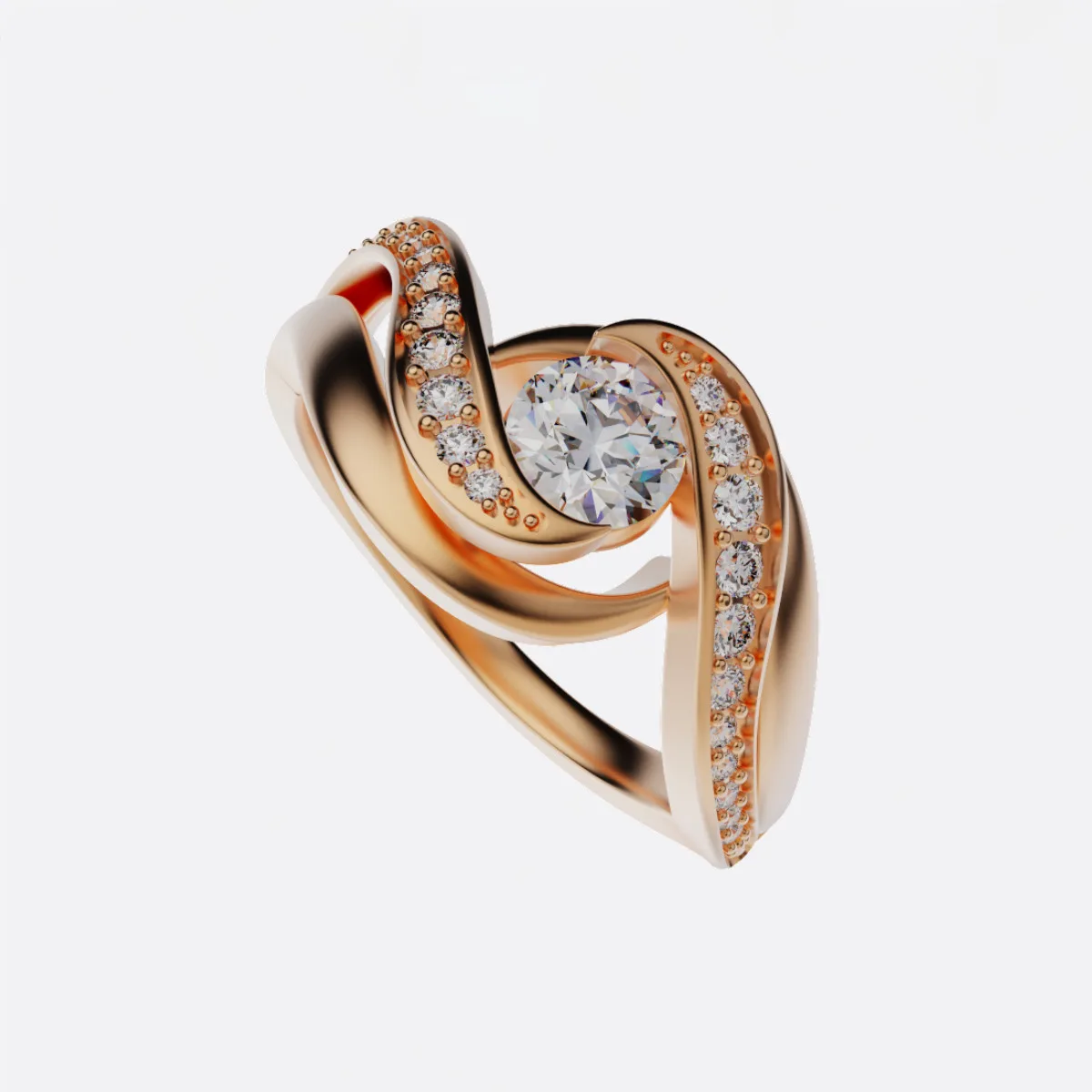 Nhẫn vàng nữ 18K - Nhẫn Đính Hôn 18K MDJ NNU65