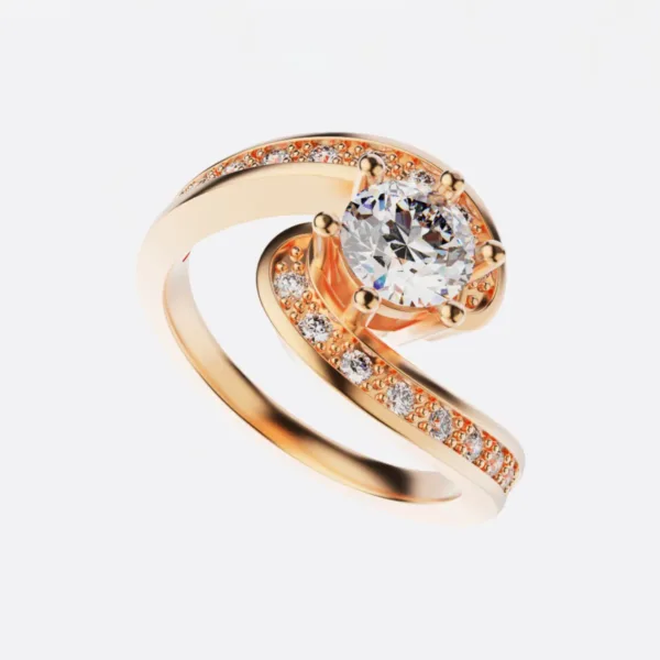 Nhẫn Kiểu Nữ Vàng 18K - Nhẫn Đính Hôn MDJ NNU67