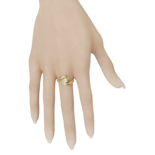 Nhẫn Kiểu Nữ Vàng 18K - Nhẫn Đính Hôn MDJ NNU67