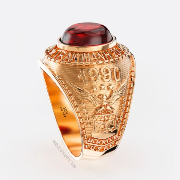 Nhẫn Kiểu Mỹ vàng 18K đá Ruby NN216
