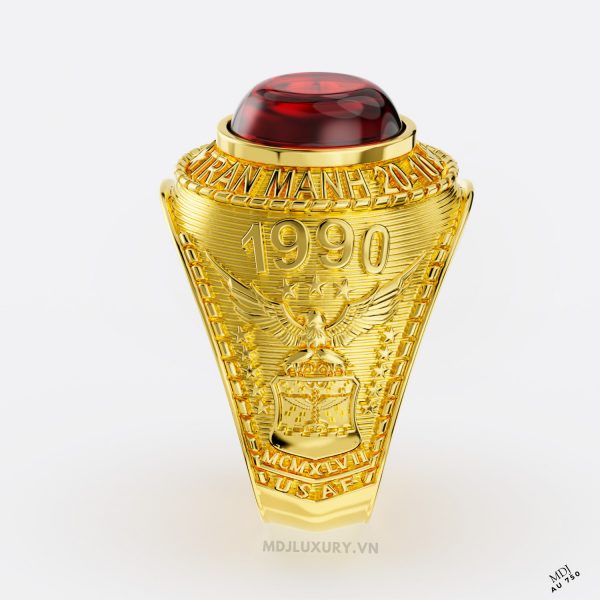 Nhẫn Kiểu Mỹ vàng 18K đá Ruby NN216