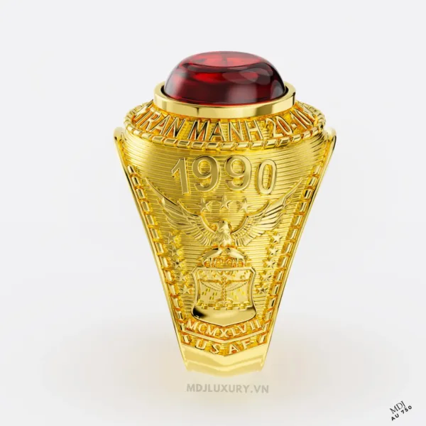 Nhẫn Kiểu Mỹ vàng 18K đá Ruby NN216