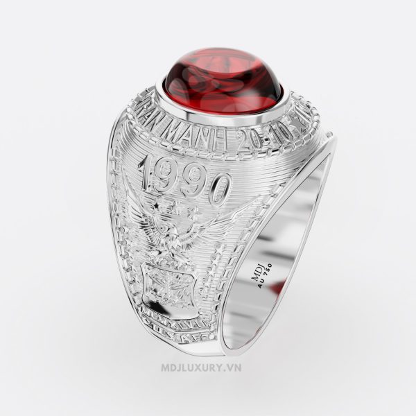 Nhẫn Kiểu Mỹ vàng 18K đá Ruby NN216