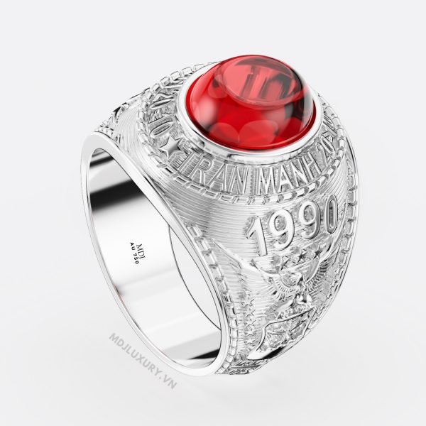 Nhẫn Kiểu Mỹ vàng 18K đá Ruby NN216
