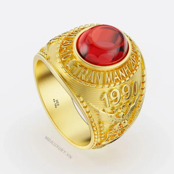 Nhẫn Kiểu Mỹ vàng 18K đá Ruby NN216