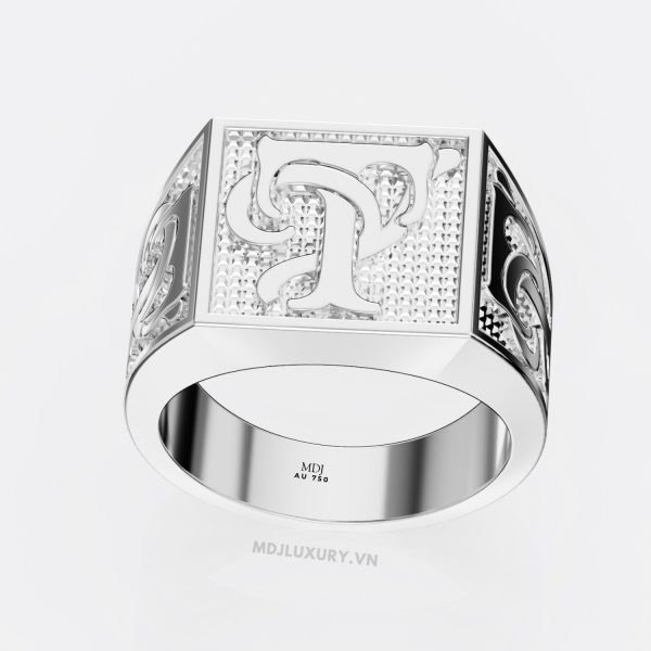 Nhẫn Nam Chữ T – Nhẫn vàng nam chữ cái NN217